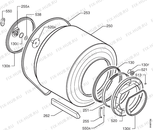 Взрыв-схема стиральной машины Zoppas PE110AC - Схема узла Functional parts 267